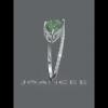 Pear Cut Emerald 925 Sterling Silver Swirl Engagement Ring - Joancee.com