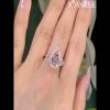 Pear Cut Pink Sapphire 925 Sterling Silver 3-Stone Engagement Ring - Joancee.com