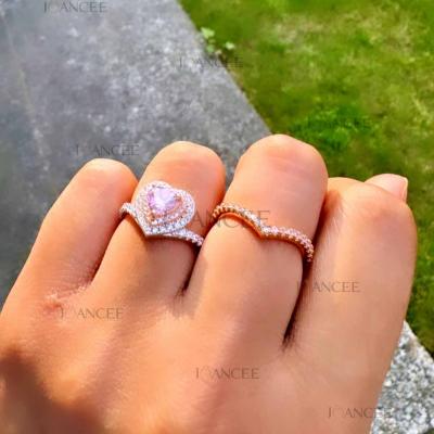 3.25 Carat Heart Shape Cut Pink Sapphire Solitaire 925 Sterling Silver  Engagement Wedding Halloween Ring for Girl's & Women's -  Norway